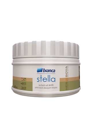 Bianca Stella Su Bazlı Saf Akrilik Boya Ahşap Renkler Eskitme 250 Ml 0704 Eskitme