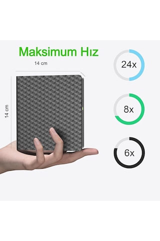 Dvd Harici Yazıcı Type-c Usb 3.0 Hızlı Okuma/yazma Tak Çalıştır Taşınabilir Geniş Uyumluluk Az Güç