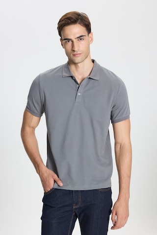 George Henry 2'Li Çekmeyen Pamuklu Kumaş Slim Fit Dar Kesim Kıvrılmaz Polo Yaka Tişört Paketi Gri-Koyu Gri