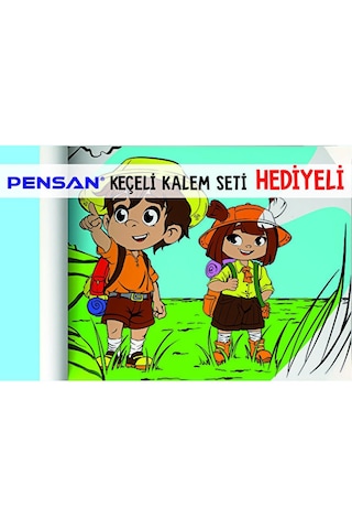 30x120 Boyama Rulosu Yaman Orman Macerası + Pensan 12'li Keçeli B