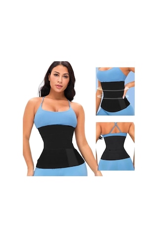 Multiflexpro Sıkılaştırıcı Bele Dolamalı Kum Saati Görüntüsü Siyah