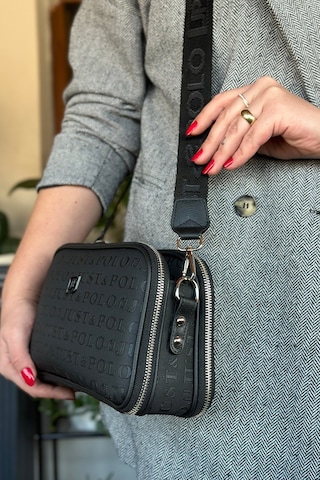 Jps-kadın 5 Bölmeli Ayarlanabilir Uzun Askılı Omuz Çantası 6 Bölmeli 28 X18 Cm 4023-jp - Siyah