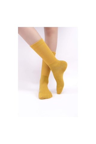 Mısırlı Kadın %10 Gümüş Madeni İçerikli Sarı Soket Çorap M 78000 S Sarı