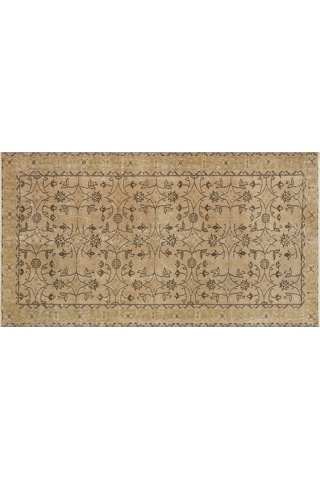 Özel Vintage Eskitme El Dokuma Halı 117 X 216 Cm 9291
