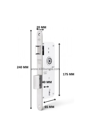 Tursan Gömme Kilit Oval 20 Mm Aynalı 40 Mm