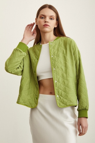 Never More Bomber Kapitone Ceket Fıstık Yeşili