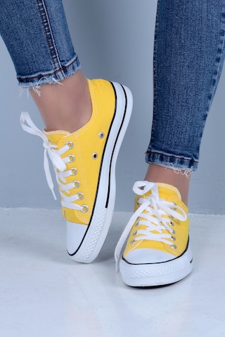 SkyHike Keten Sarı Kısa Rahat Sneaker Spor Ayakkabı Sarı