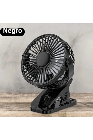 Taşınabilir Usb Şarj Edilebilir Klipsli Mini Fan Masa Fanı Siyah,