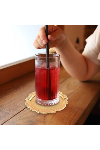 Xurunkeji Seri 6 Parça Roller Coaster Yaratıcı İçecek Coaster Dekoratif Çerçeve Kaymaz Metal Coaster Masaüstü Ekranı Direk Çerçeve, Mutfak, Sehpa Dekorasyonu Altın Altın