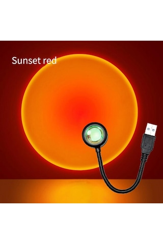 Taşınabilir Usb Sunset Lamba: Ev Ve Araba İçin Ambiyans Işığı Çok Renkli