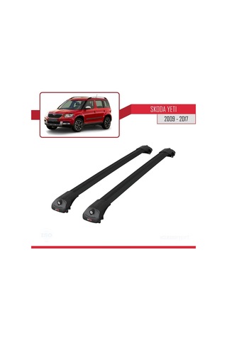 Skoda Yeti 2009-2017 Arası İle Uyumlu Ace-1 Ara Atkı Tavan Barı Siyah