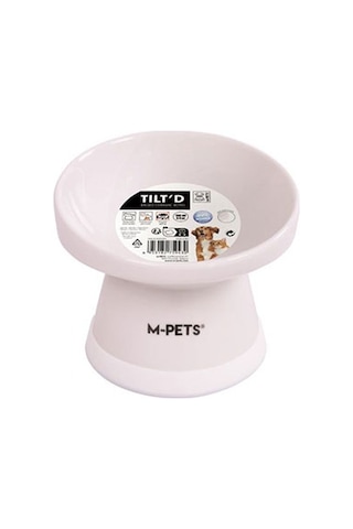 M-pets Tiltd Seramik Kedi Ve Köpek Mama Ve Su Kabı Beyaz 150 Ml 244-51006.01