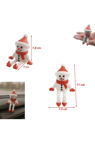Özel 3d Baskı Dekoratif Süs Vb. Küçük Kardan Adam Eklemli Kardan Adam Ebat: 11 Cm X 7,5 Cm 1 Adet Tek Ebat