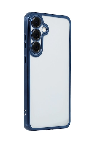 Newface - 51 - Samsung Galaxy Uyumlu S25 Kılıf Razer Lensli Silikon - Csmo-tex - - Lacivert