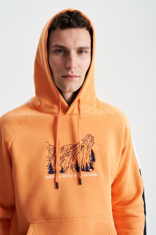 AR-MA Arma Erkek Regular Fit Baskılı Reglan Kollu Kanguru Cepli Kapüşonlu Sweatshirt 001
