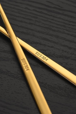 6 Adet 304 Çelik 17 Cm Gold Uzun Kahve Ve Smoothie Karıştırma Kaşığı Cin579sr-6 Altın