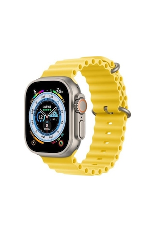 Apple Uyumlu Watch 42mm 44mm 45mm 49mm 1/2/3/4/5/6/se/7/8/ultra Akıllı Saat Ocean Kordon Ve Kayışı Sarı