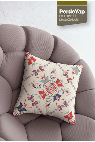 Otantik Kilim Işlemeleri Desenli 4lü Kırlent Kılıfı