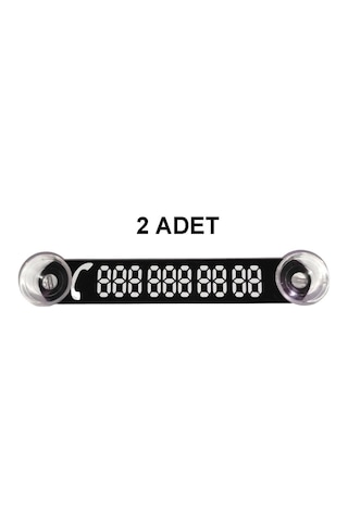 -2 ADET-Siyah-Beyaz Araç Park Telefon Numaratörü Tel No Gösterici