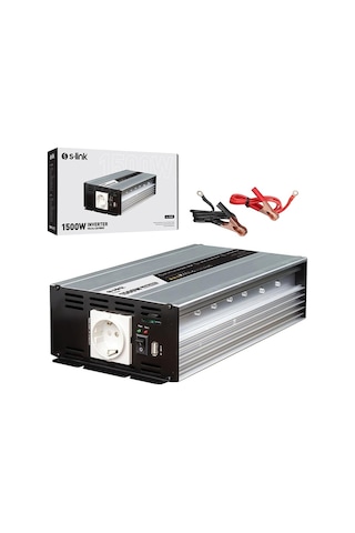 S-link Sl-1500w Dc 12 Volt Ac 230 Volt 1500w İnverter