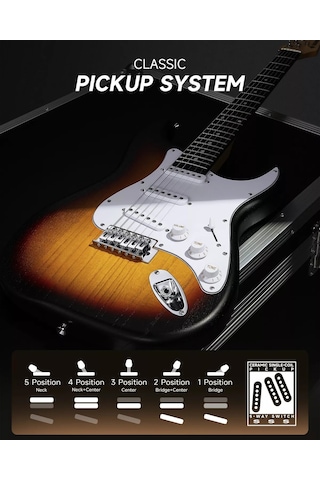 Donner Dst-80 St Elektro Gitar Seti Sunburst