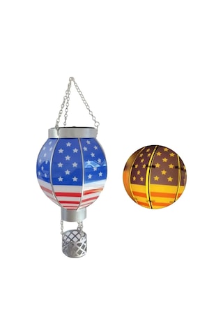 Yaozixa Güneş Enerjili Renkli Ayağık Balon Lambası, Dış Mekan Dekorasyon Işığı, Otomatik Aç-kapa, Bahçe Çadır Piknik Için Islak Dayanıklı Sıcak Işık - Bayrak B Küçük Boyut Renk