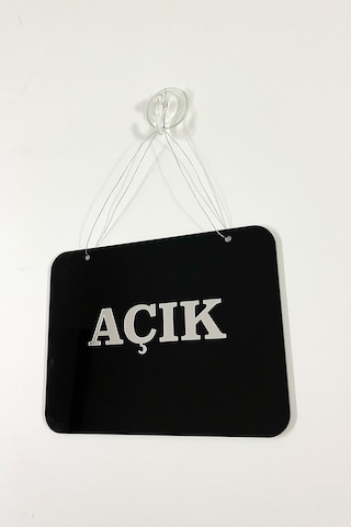 Mağaza Açık Kapalı Tabelası Pleksi - 20 15 Cm - Aynalı Gümüş Pleksi