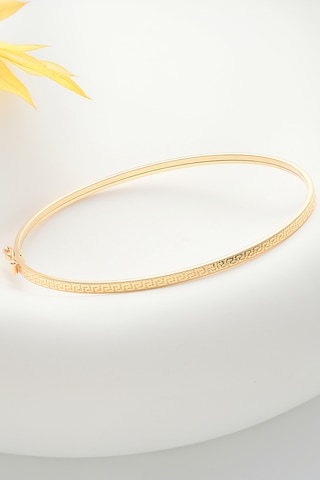 14 Ayar Altın Esli Model Kalemli Kelepçe Bilezik - Mmblk-33033 Sarı Altın