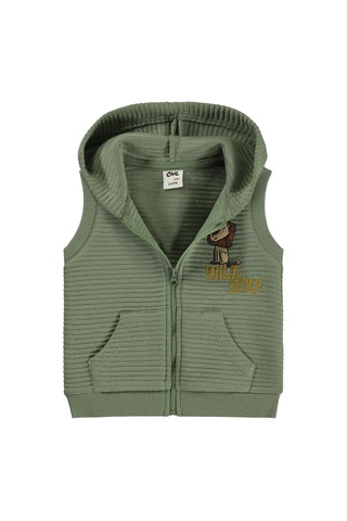 Civil Baby Aslan Nakışlı 6-18 Ay Yelek - Yeşil Soft Yeşil