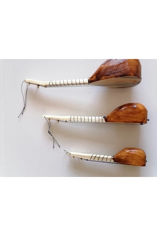 Ahşap Minyatür Saz Seti 3 Adet Birden