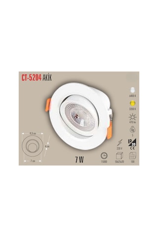 Ct-5204 Akik 7w Spot 10 Adet Beyaz