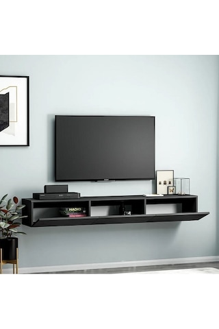 Tv Sehpası Tunus Siyah 180 Cm