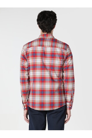 Colin's Slim Fit Kareli Çok Renkli Erkek Uzun Kol Gömlek CL1061791_Q1.V1_MTC