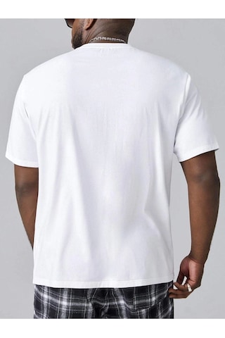 Altamira Unisex Beyaz Paris Baskılı Oversize T-shirt 001