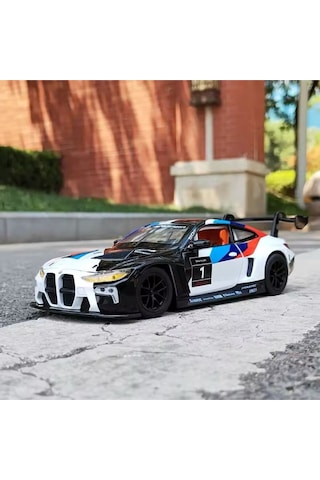 Scowetto 1:24 Bmw M4 Gt3 Diecast Model Araba Açılan Kapılar Bmw M4 Yarış Arabası Modifiyeli Diecast Araba