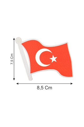 Dalgalı Türkiye Bayrak - Cırt - Patch - Peç - Arma Kırmızı