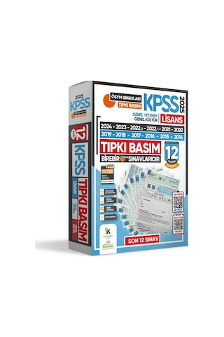 2026 KPSS Lisans ÖSYM Çıkmış Soru Tıpkı Basım 12li Deneme Paketi Video Çözümlü Türkiye Geneli