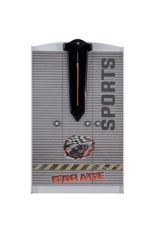 setaymobilya Sports Arabalı Yatak Uyumlu 3 Kapılı Dolap - Beyaz