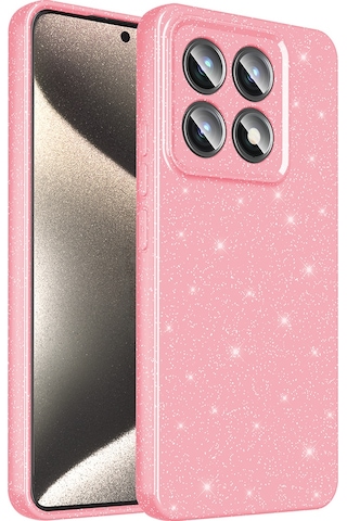 Adige Xiaomi 14t Pro Uyumlu Kılıf Koton Simli Lila