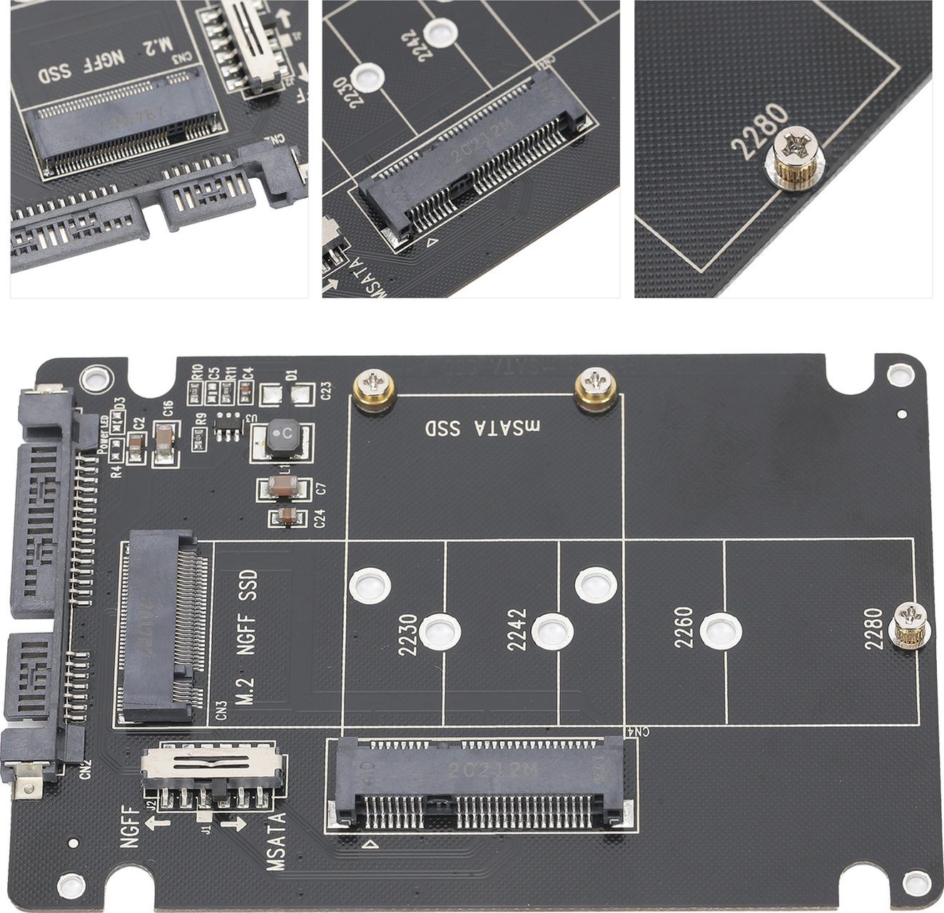 Xiyyadms M.2/msata Ssd'den Sata'ya Dönüştürücü Kartı - 6gbps Hız, Sabit Bağlantı, Çeşitli Disk Ve Sisteme Desteği