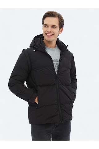 Kip Siyah Regular Fit Dokuma Mont