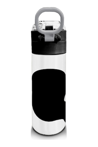 Coral High Kids Siyah Beyaz Desenli Pipetli Ve Direkt İçim Çelik Termos 500 Ml 31887 Beyaz - Gri
