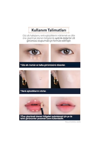 Hafif Yapılı Gün Boyu Yüksek Kapatıcı Peripera Double Longwear Cover Concealer 0.5 Fair 05