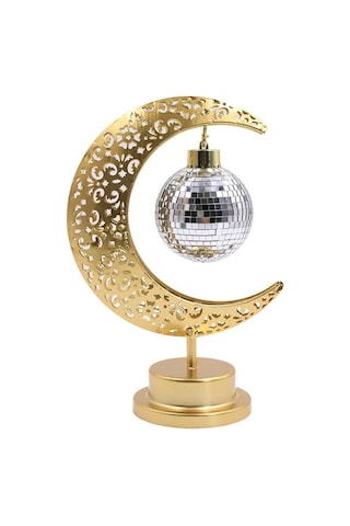 Soulader Ay Işığı Efekti Yuvarlak Top İç Mekan Dekoratif Lamba Masaüstü Aydınlatma Şamdan Sari