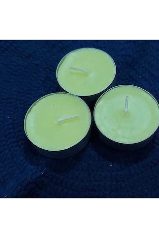 Tealight Mum Maxi Boy Soya Parafinli Narenciye Kokulu Sarı 600 Adet Sarı