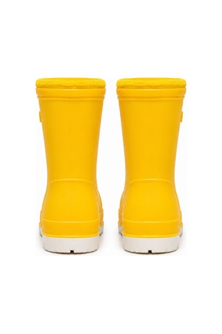 Vicco Mellow Kürklü Pvc Su Çizmesi Yağmur Botu Ortopedik Çocuk Bot Sarı