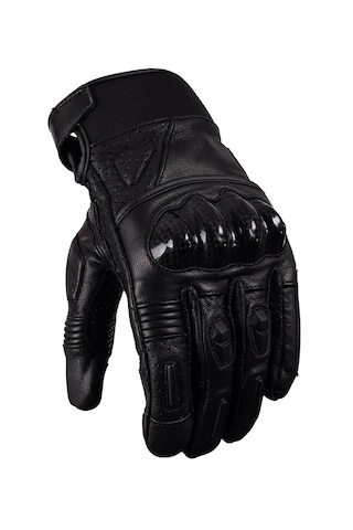 Pd921 Deri Karbon Korumalı Motosiklet Eldiveni Premium, Kaymaz, Dayanıklı