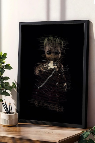Baby Groot Çerçeveli Tablo Guardians Of The Galaxy - Estetik Poster