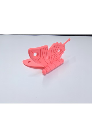 Kelebek Figürlü Menteşe Plastik Pembe