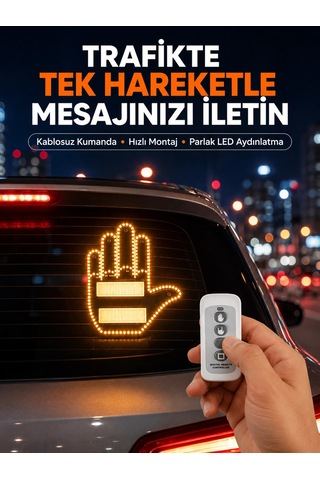 Kompakt Tasarımlı Led Jest Işığı Selam Ve Teşekkür Modları - 1200